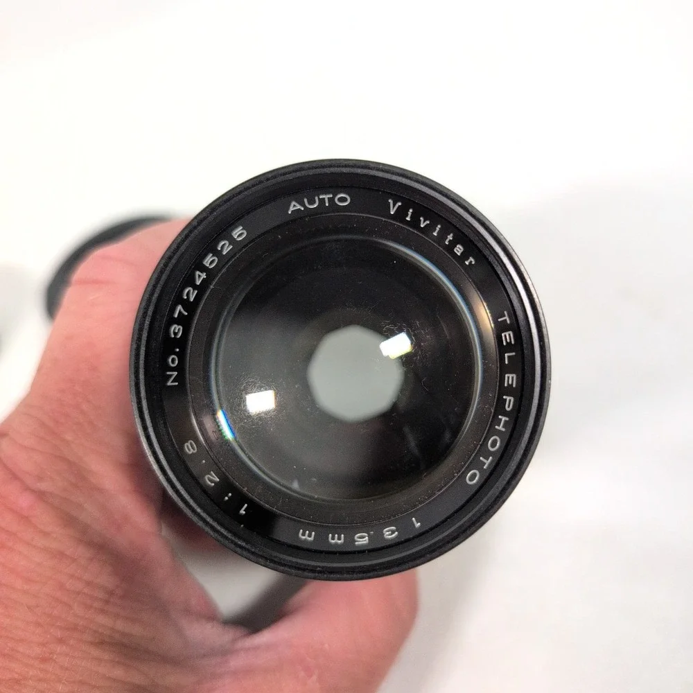 Vintage Vivitar 135mm f2.8 T4 Telephoto Lens Set M42 Mount Mamiya Pentax Cap